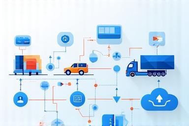Illustration of a logistics supply chain